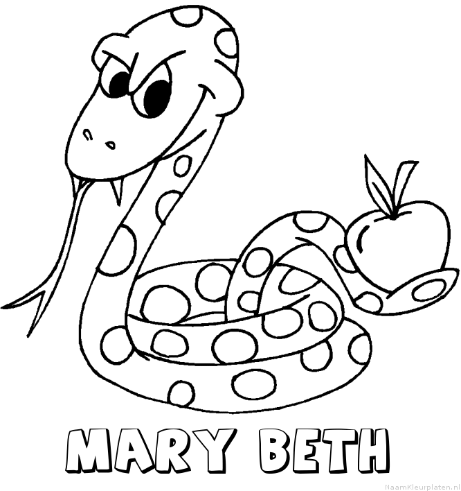 Mary beth slang kleurplaat